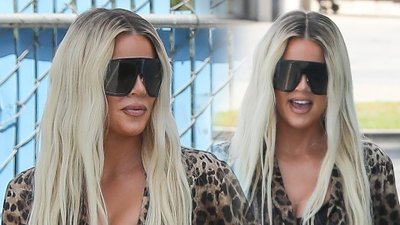 Khloe Kardashian w piżamie i… szpilkach. Jej twarz wygląda coraz dziwniej (ZDJĘCIA)
