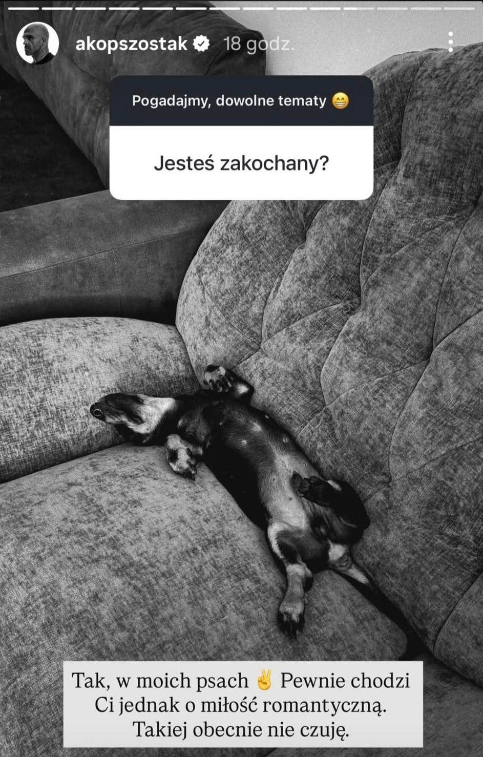 Akop Szostak, fot. Instagram.