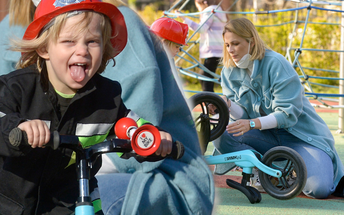 Odeta Moro na placu zabaw z synem. Patrzcie, za kogo 3-latek się przebrał (ZDJĘCIA)