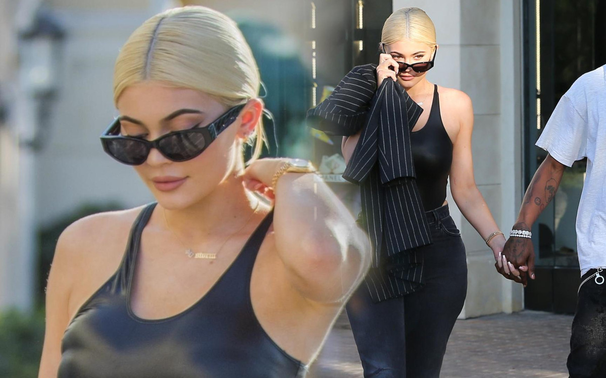 Kylie Jenner z Travisem Scottem w sklepie z biżuterią