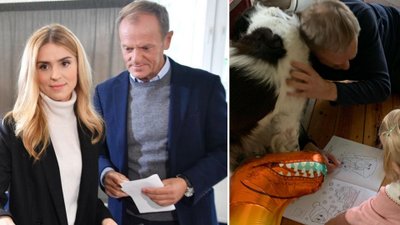 Donald Tusk bawi się z WNUCZKAMI. Córeczka Kasi Tusk może pochwalić się już długimi włosami