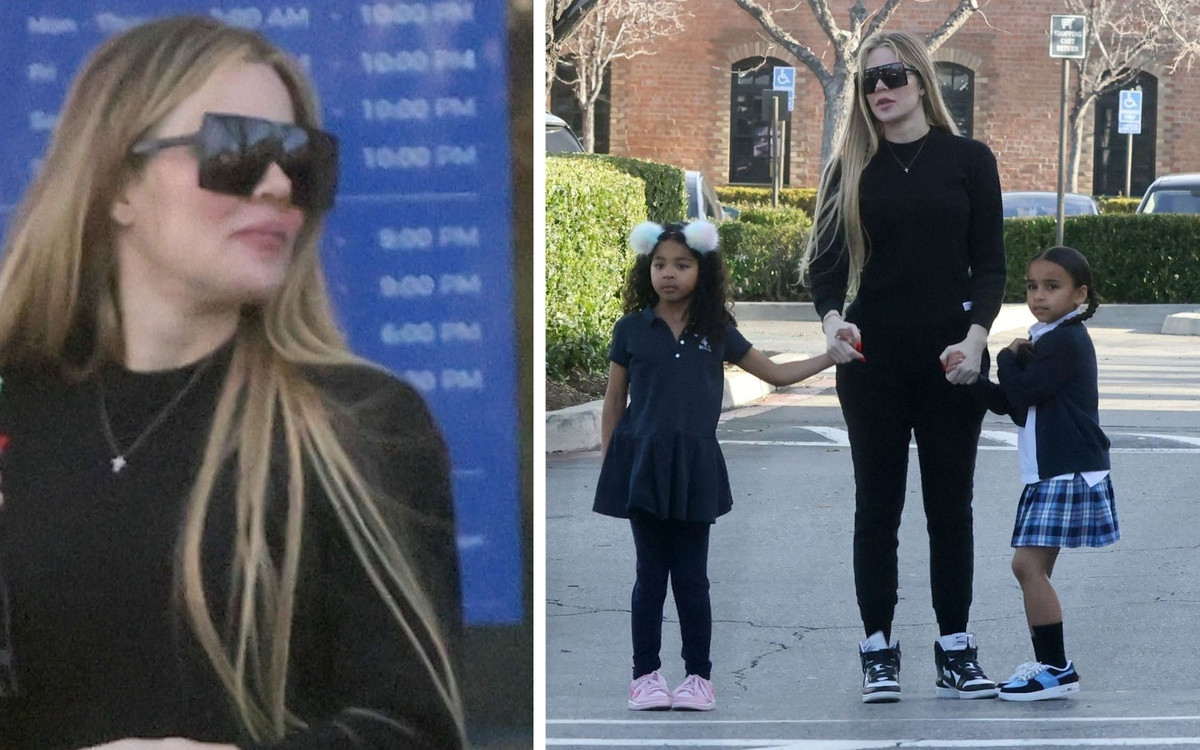 Rzadko widziana Khloe Kardashian bez makijażu. Wybrała się z córką i bratanicą na lody