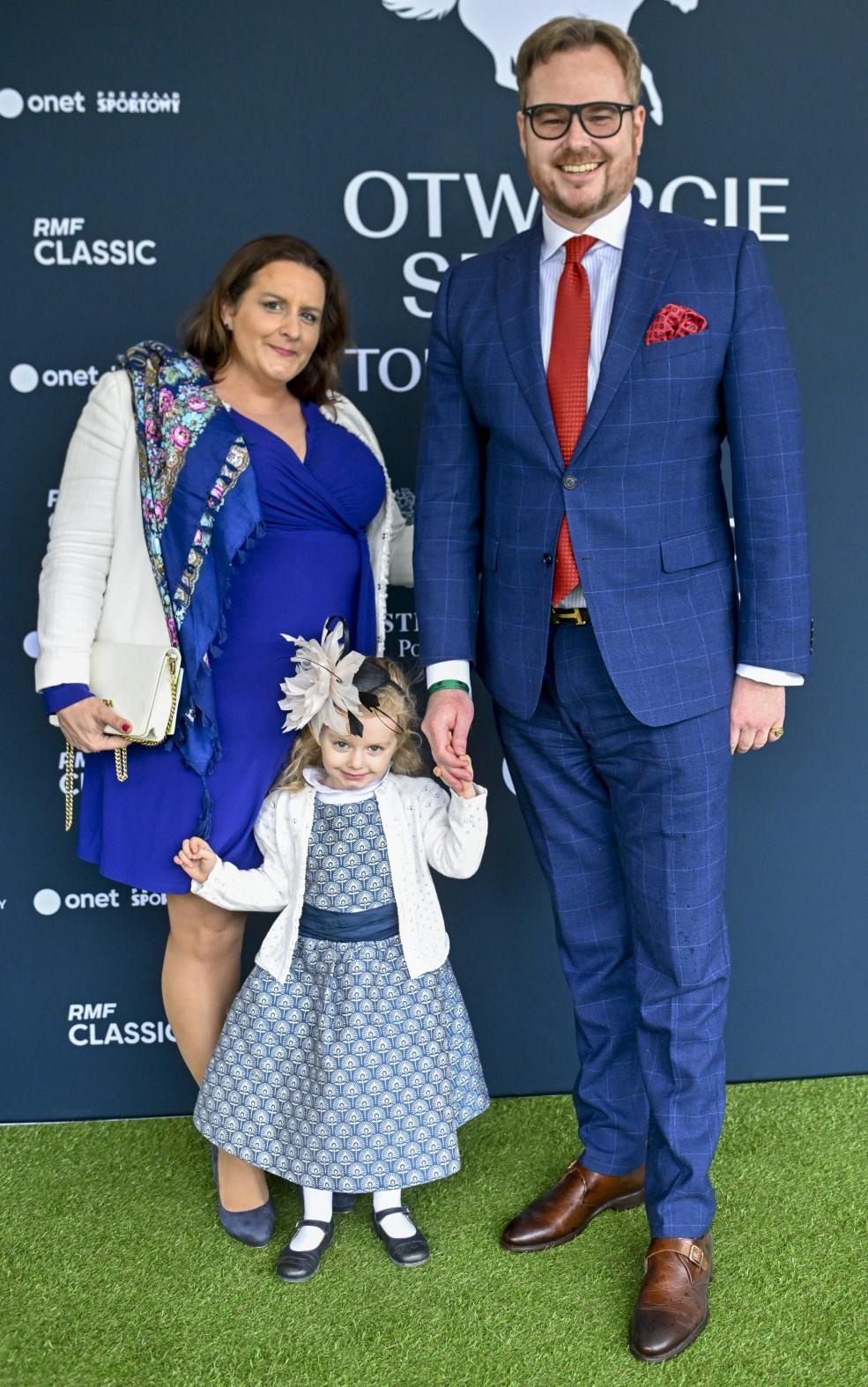 Jan Lubomirski-Lanckoroński z żoną i córką