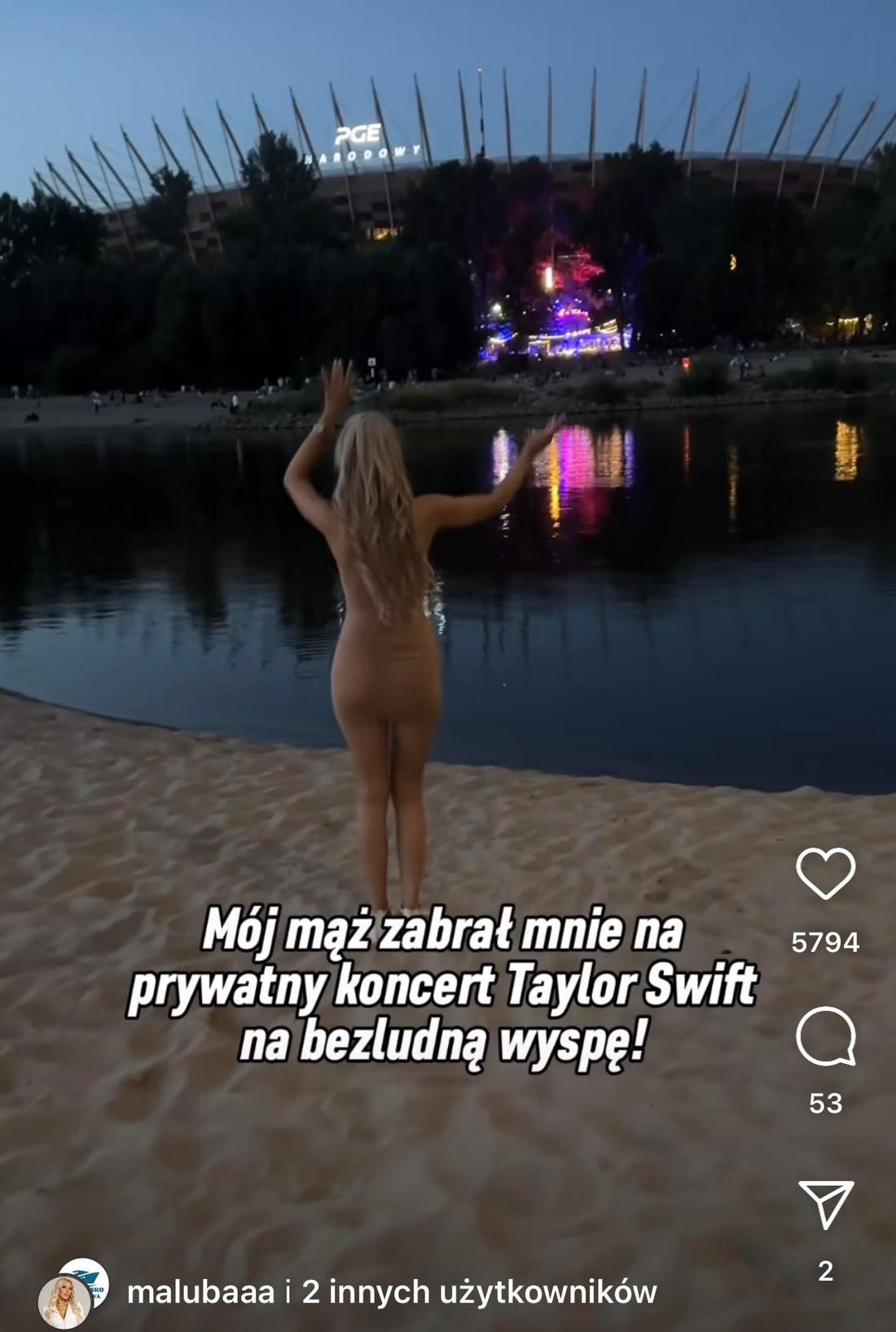 Maluba tańczy do piosenek Taylor Swift pod stadionem