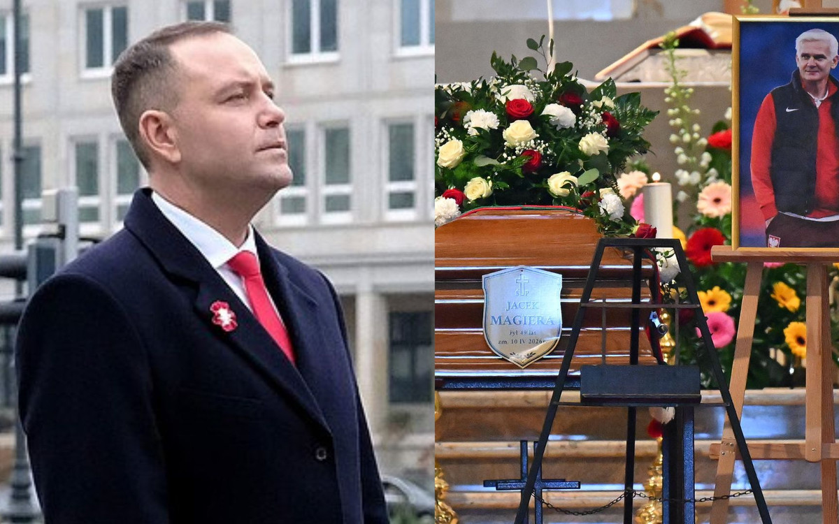Pogrzeb Jacka Magiery. Tak pożegnał go Karol Nawrocki. Łzy stają w oczach