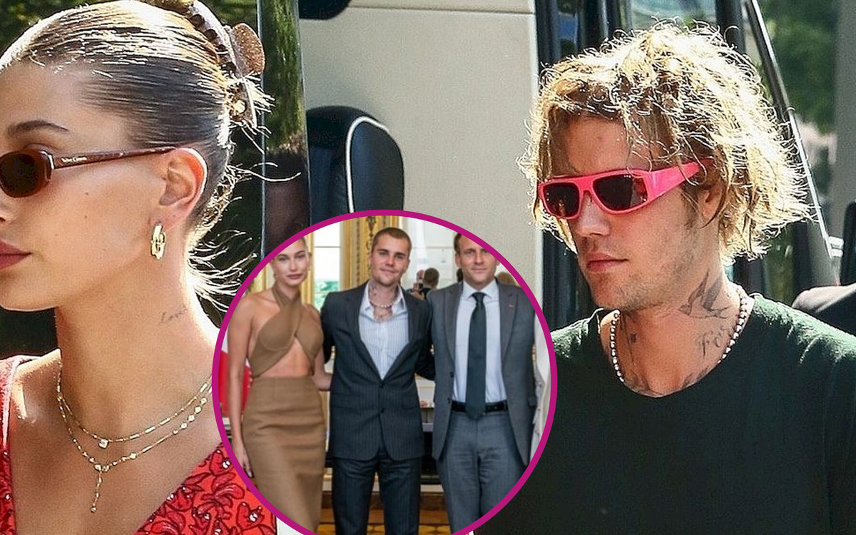 Internet aż HUCZY dziś na temat stylizacji Justina i Hailey na spotkaniu z Emmanuelem Macronem
