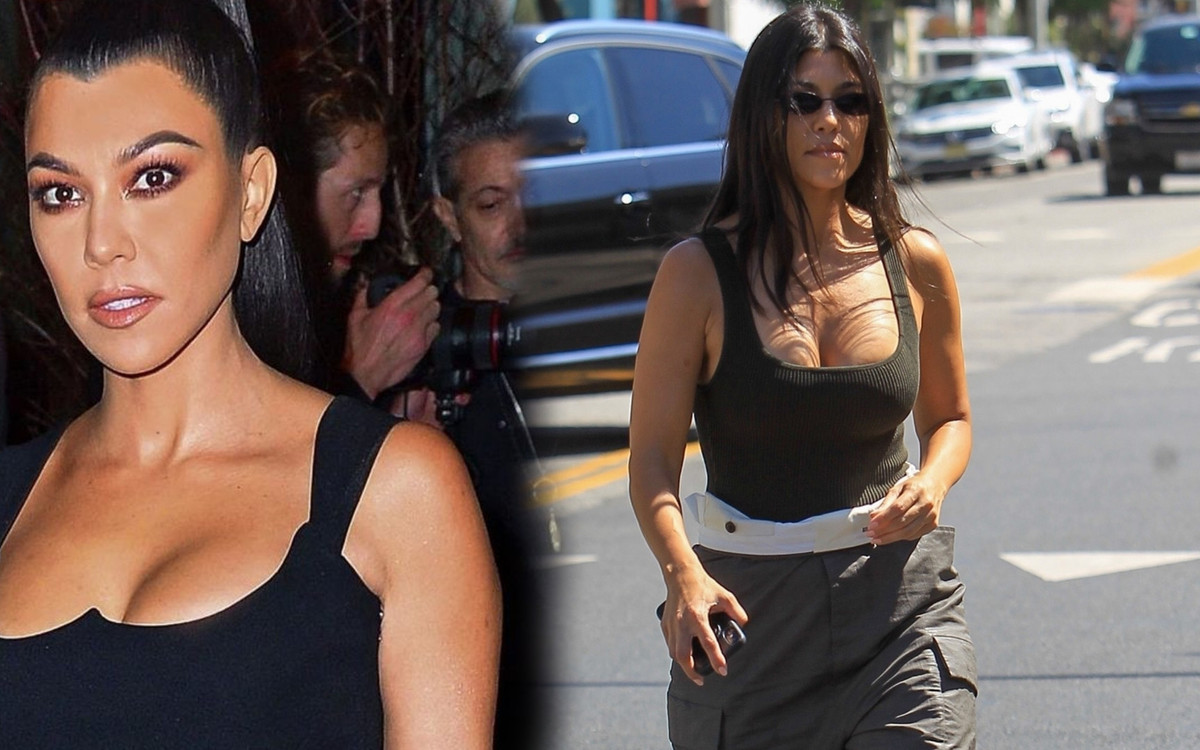 Kourtney Kardashian rozpala zmysły w obcisłym podkoszulku, pod który nie założyła stanika (FOTO)