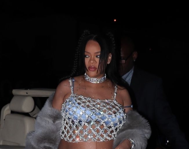 *PREMIUM-EXCLUSIVE* Santa Monica, CA - Mother-to-be Rihanna leaves little to the imagination in her sparkling attire as she and ASAP Rocky grab dinner in celebration of Mother's Day at Giorgio Baldi in Santa Monica. *UK Clients - Pictures Containing Children Please Pixelate Face Prior To Publication*,Image: 689825190, License: Rights-managed, Restrictions: , Model Release: no, Pictured: Rihanna, ASAP Rocky, Credit line: BACKGRID / Backgrid USA / Forum