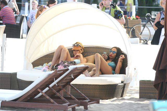 Rihanna na plaży w Sopocie