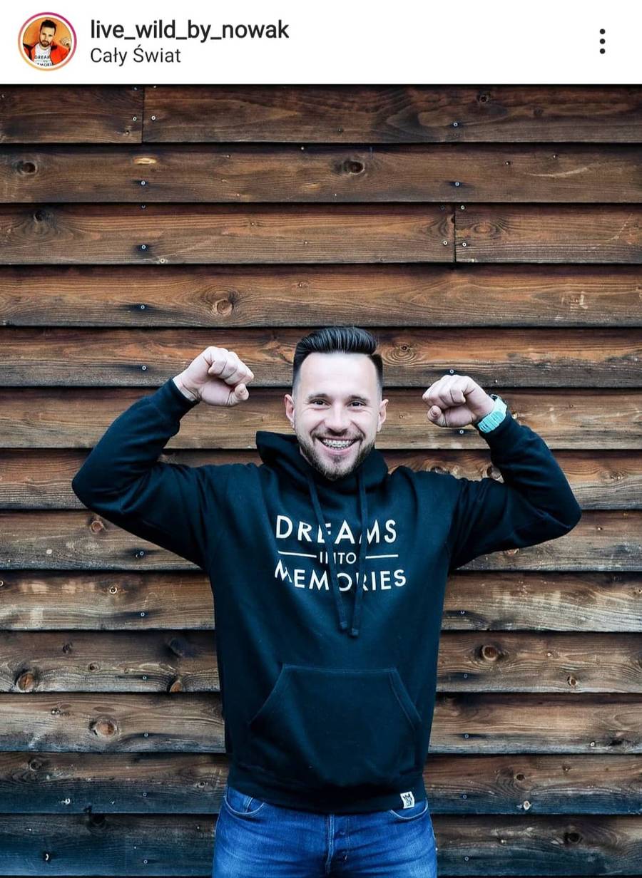 Łukasz Nowak w czarnej bluzie