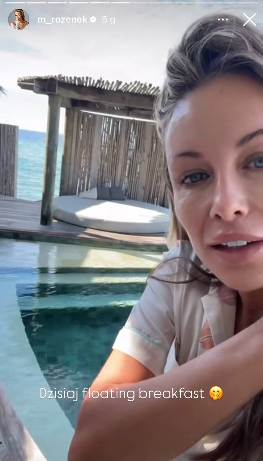 Romantyczne wakacje u Majdanów. Pysiula zaskoczył żonę z samego rana, fot. Instagram.