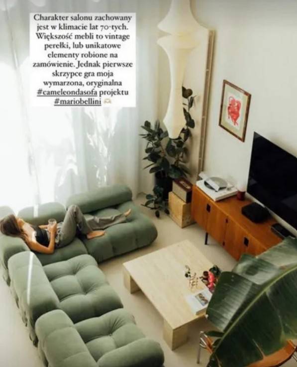 Warszawski apartament Julii Wieniawy, fot. Instagram