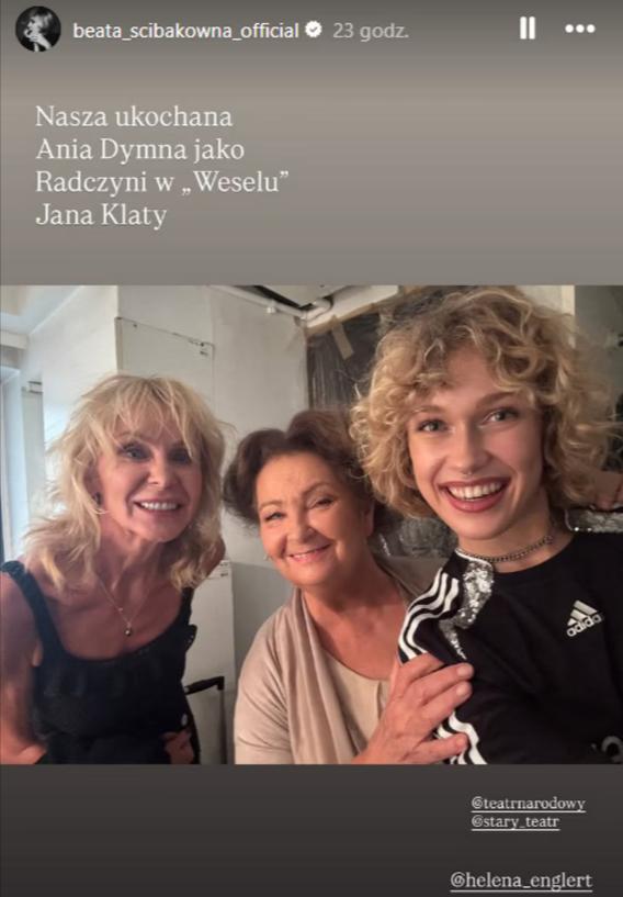 Beata Ścibakówna, Anna Dymna, Helena Englert, fot. Instagram. 