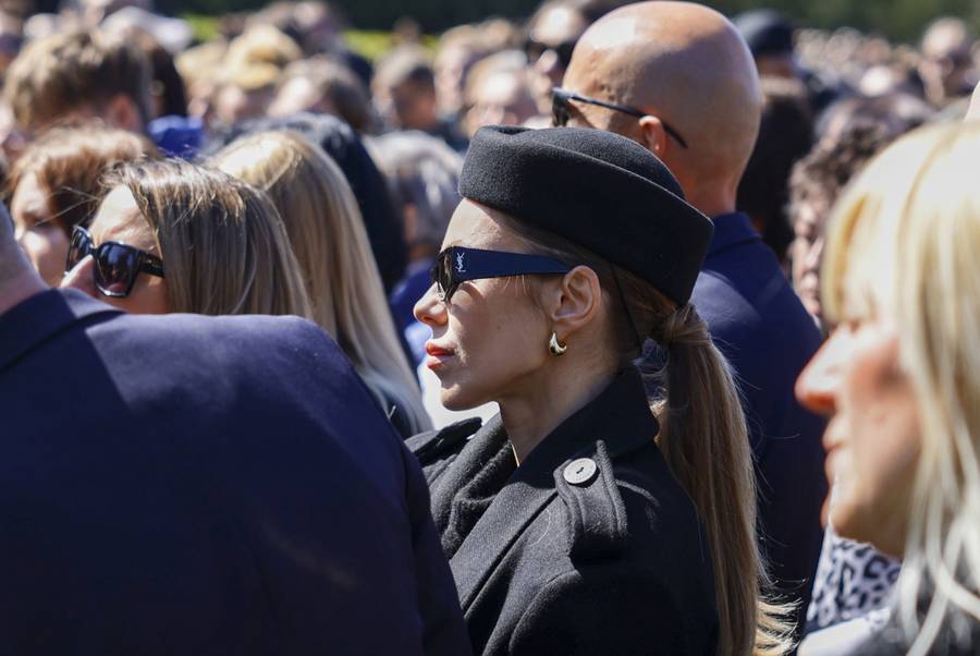 Doda na pogrzebie Łukasza Litewki, fot. AKPA