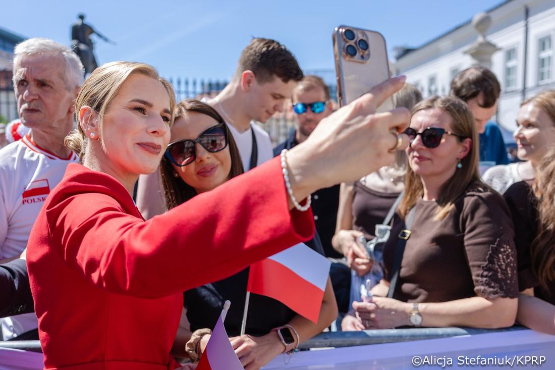 Marta Nawrocka na obchodach Dnia Flagi, fot. Instagram
