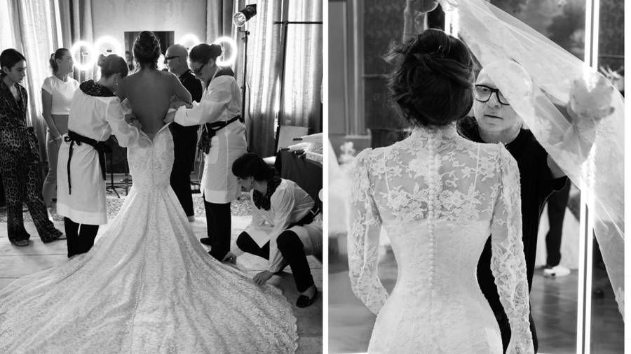 Suknia ślubna Lauren Sanchez RĘCZNIE robiona w Mediolanie!