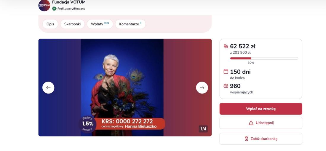 Zbiórka dla Hanny Bieluszko, fot. zrzutka.pl