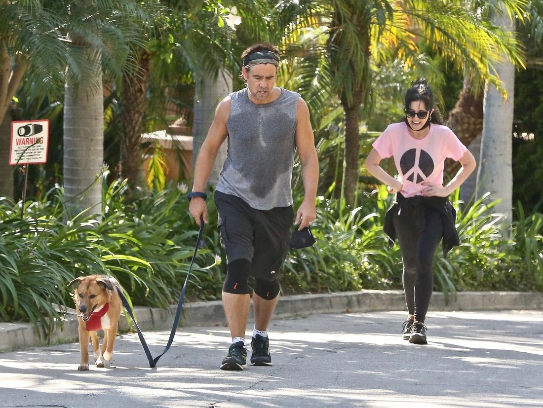 Colin Farrell z siostrą Claudine Farrell po joggingu