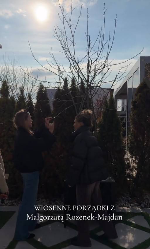 Małgorzata Rozenek przygotowuje willę na wiosnę, fot. TikTok.com