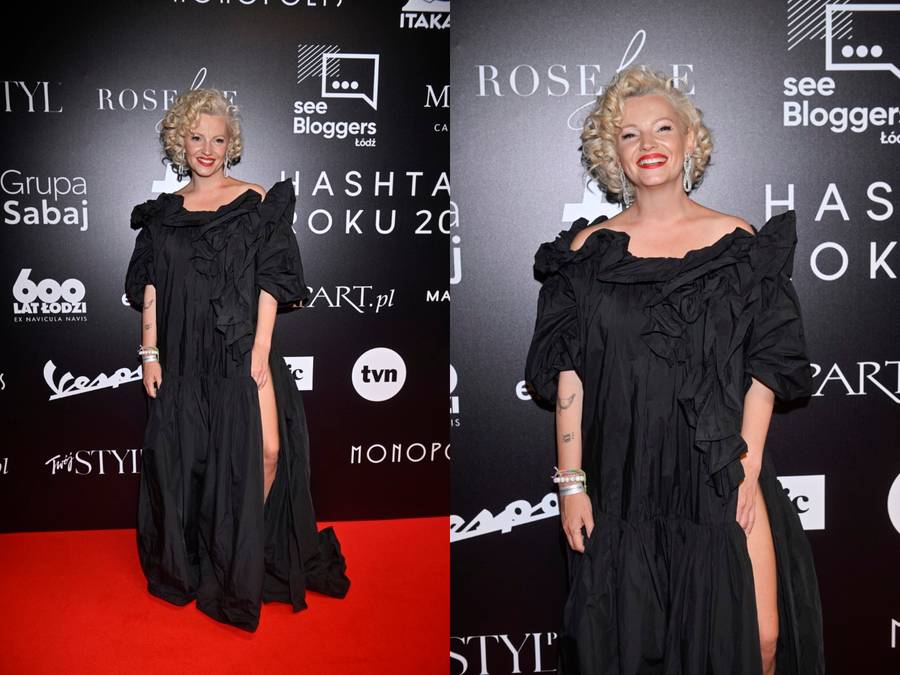 Plejada gwiazd na gali #Hasztagi Roku 2023: Agnieszka Kaczorowska w za długich spodniach, Agnieszka Hyży eksponuje zgrabny brzuszek