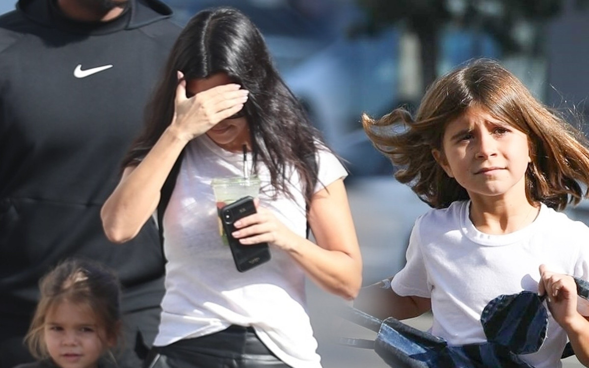 Kourtney Kardashian na lunchu z dziećmi – jej córka tym razem była ubrana stosownie do swojego wieku (ZDJĘCIA)