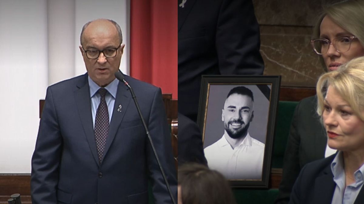 Sejm oddaje hołd Łukaszowi Litewce, fot. TVN24