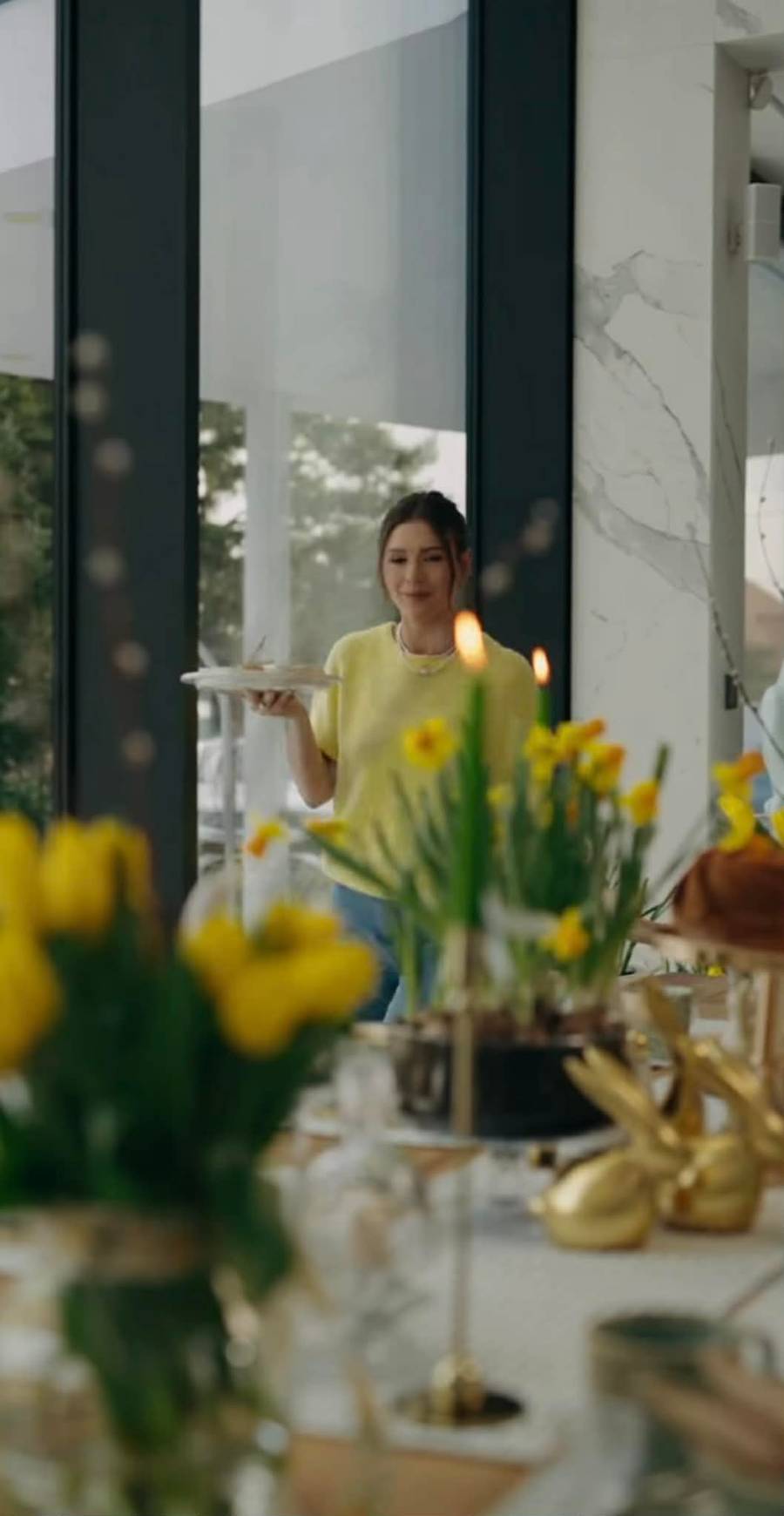 Klaudia Halejcio ozdobiła willę na Wielkanoc