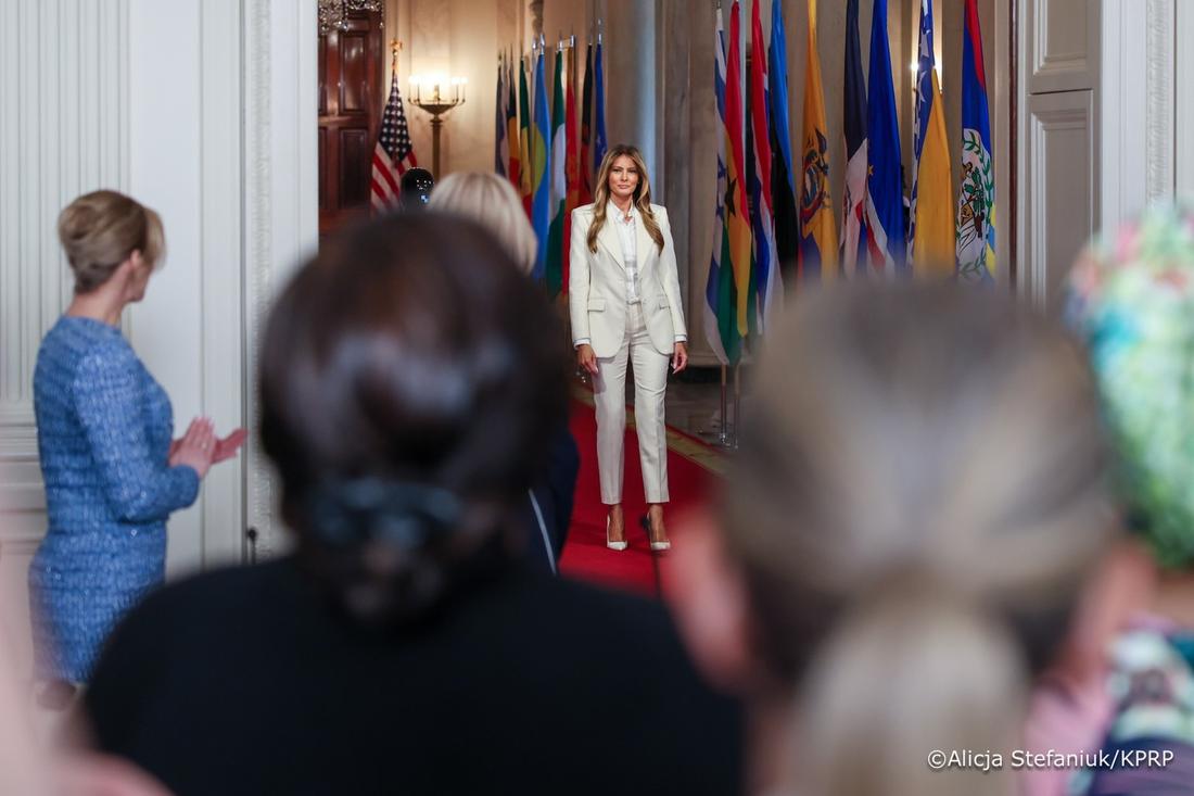 Marta Nawrocka, Brigitte Macron i Melania Trump, fot. Instagram