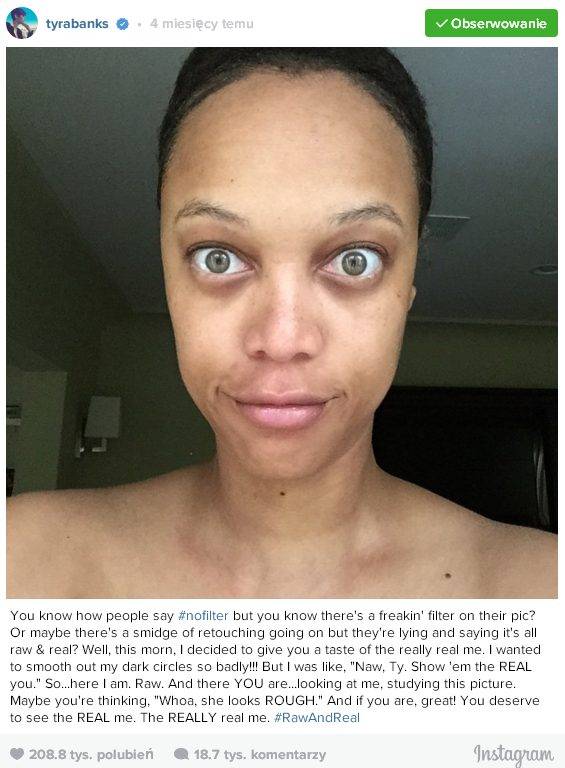 Gwiazdy BEZ FILTRA na Instagramie