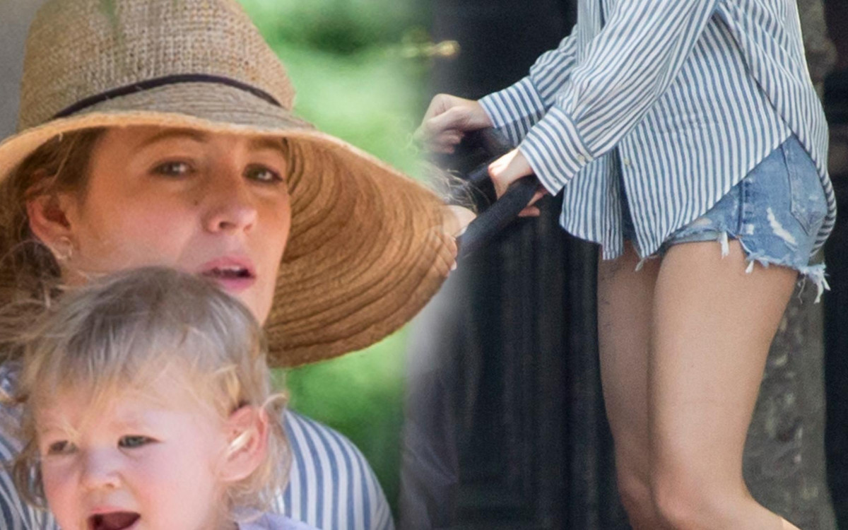 Szczuplutka Blake Lively bawi się z dziećmi (ZDJĘCIA)