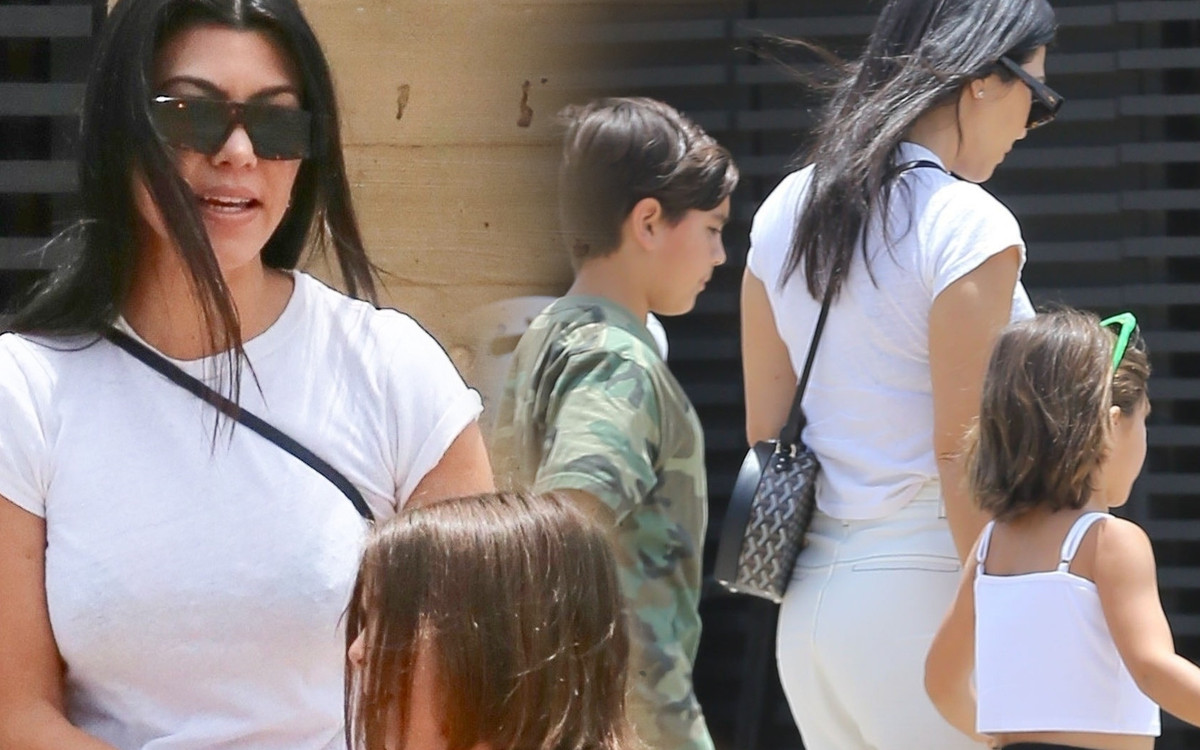 Kourtney Kardashian z dziećmi na lunchu – czy tak POWINNA się ubierać 6-letnia dziewczynka? (ZDJĘCIA)