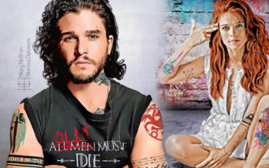 Tak wytatuowanych bohaterów Gry o Tron jeszcze NIE WIDZIELIŚCIE