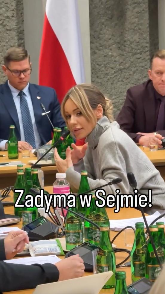 Doda, Małgorzata Rozenek i Joanna Krupa razem w Sejmie, fot. Instagram
