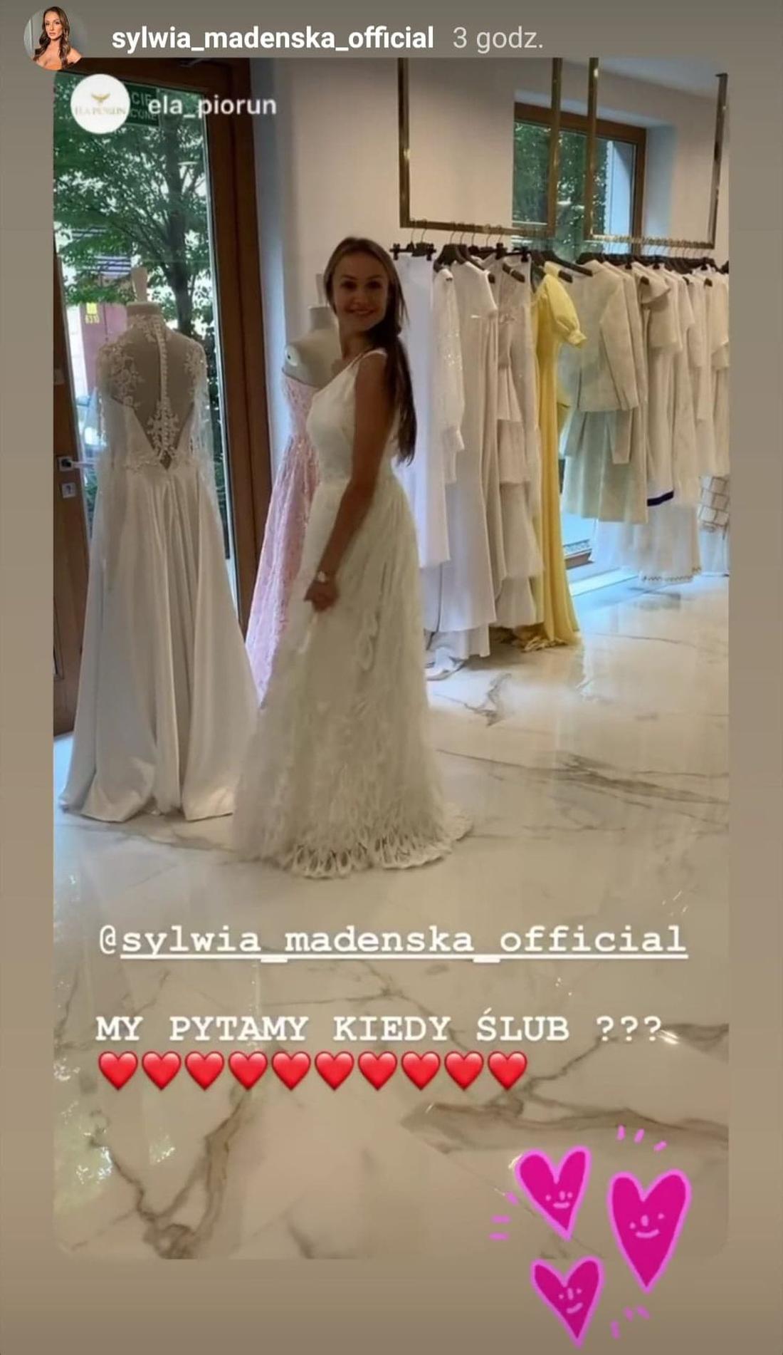 Sylwia Madeńska w sukni ślubnej