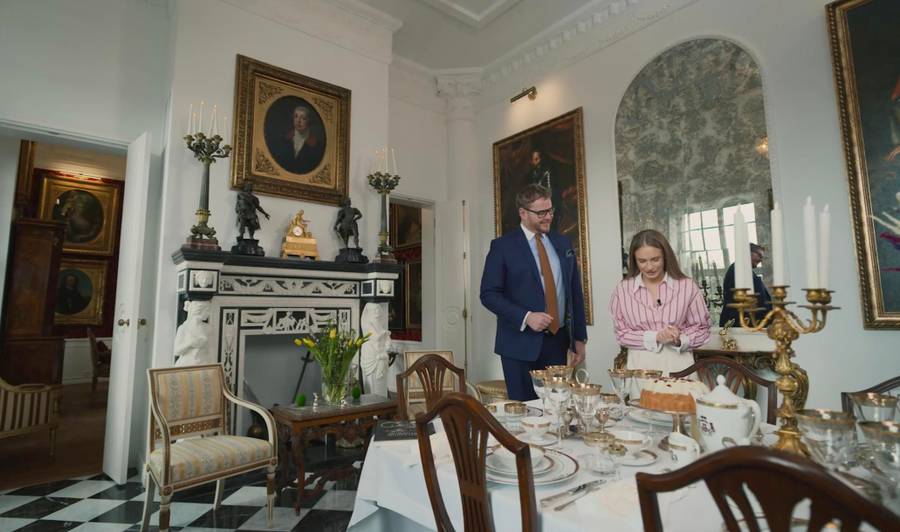 Książę Lubomirski wystroił pałac na Wielkanoc, fot. TVN