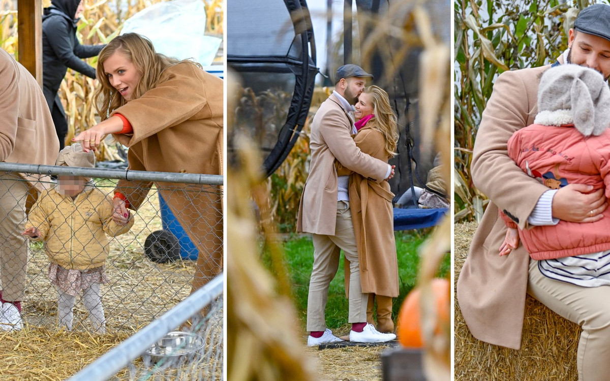 Agnieszka Kaczorowska-Pela z rodziną na farmie dyń. Co za urocze córeczki! (ZDJĘCIA)