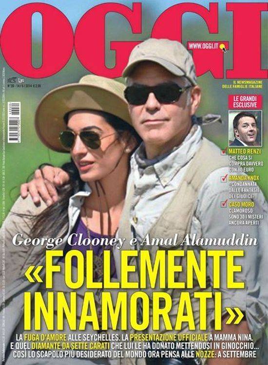 George Clooney i Amal Amaluddin na okładkach