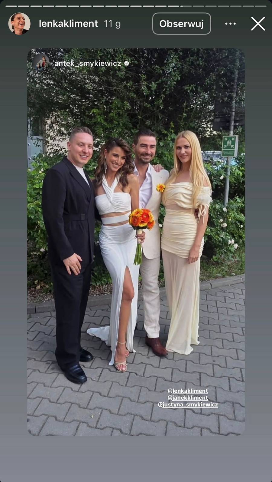 10. rocznica ślubu Jana i Lenki Klimentów, fot. Instagram.
