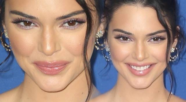 Kendall Jenner w sukience z piór na gali CFDA