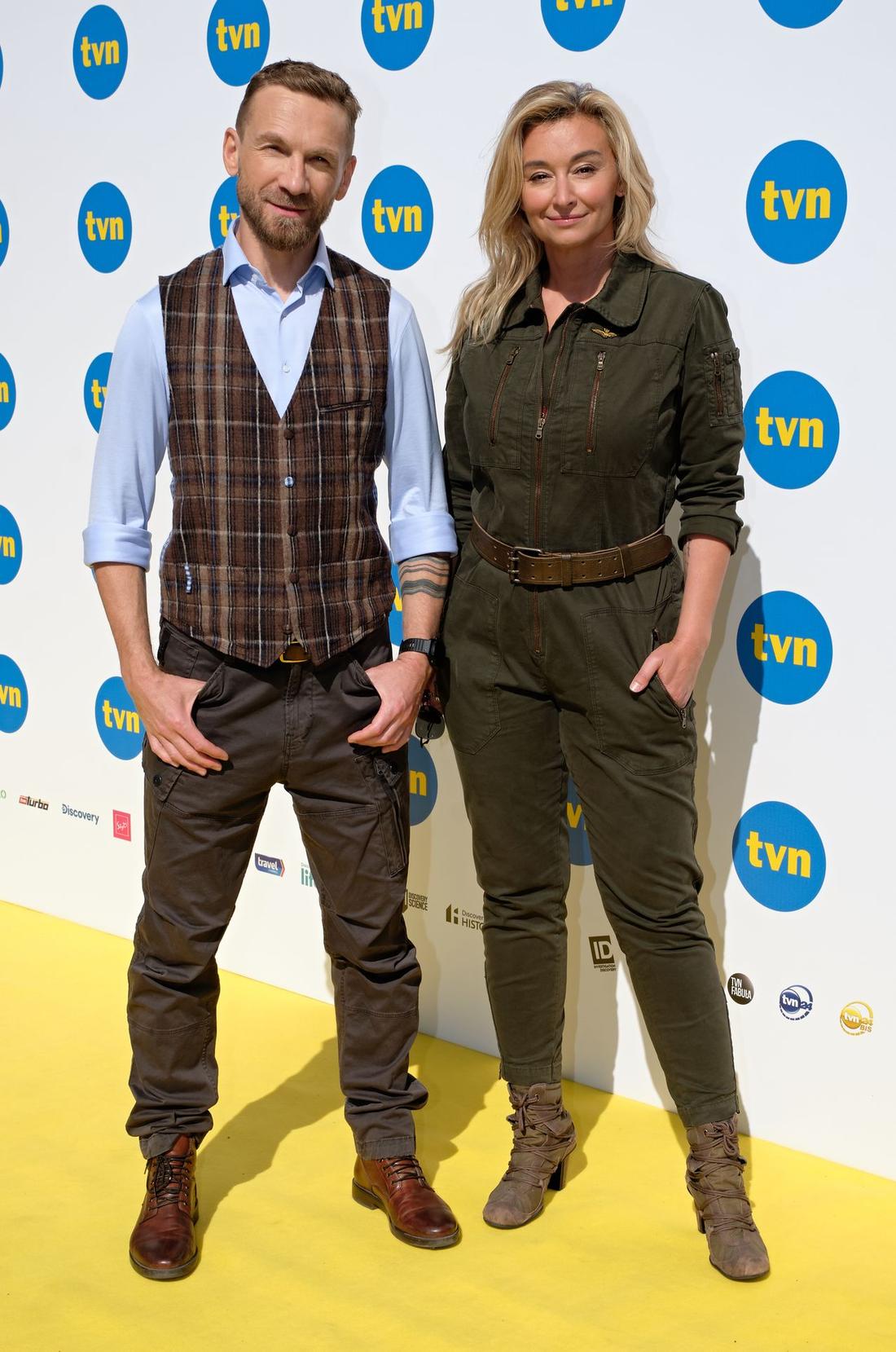 Przemek Kossakowski i Martyna Wojciechowska na ściance