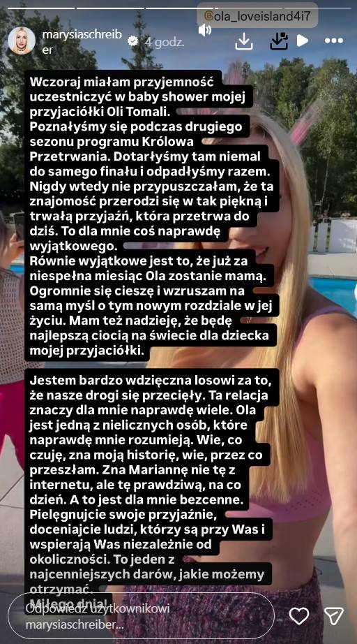 Baby shower Oli z „Love Island”, fot. Instagram