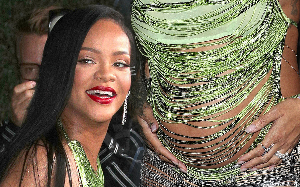 Rihanna po raz pierwszy prezentuje ciążowy brzuszek na ściance (ZDJĘCIA)