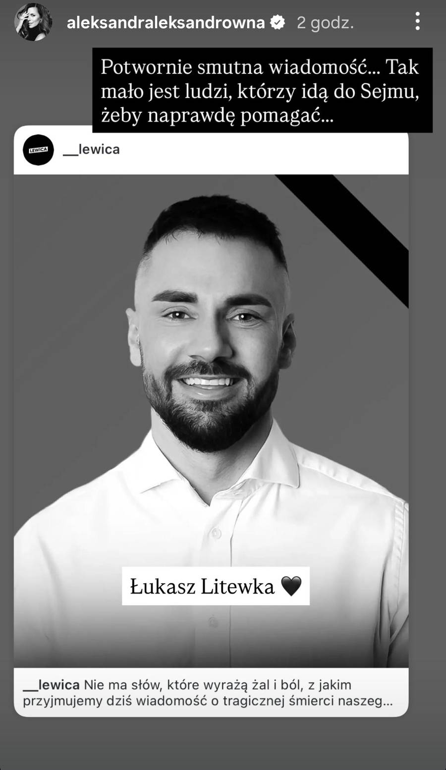 Aleksandra Kwaśniewska, fot. Instagram