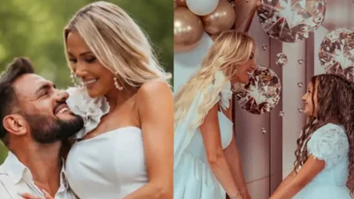 Eliza Trybała na I Komunii św. swojej córki brylowała w bieli. Suknia jak u panny młodej