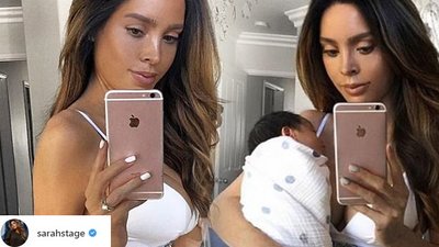 Sarah Stage miesiąc po porodzie pokazała płaski i umięśniony brzuch