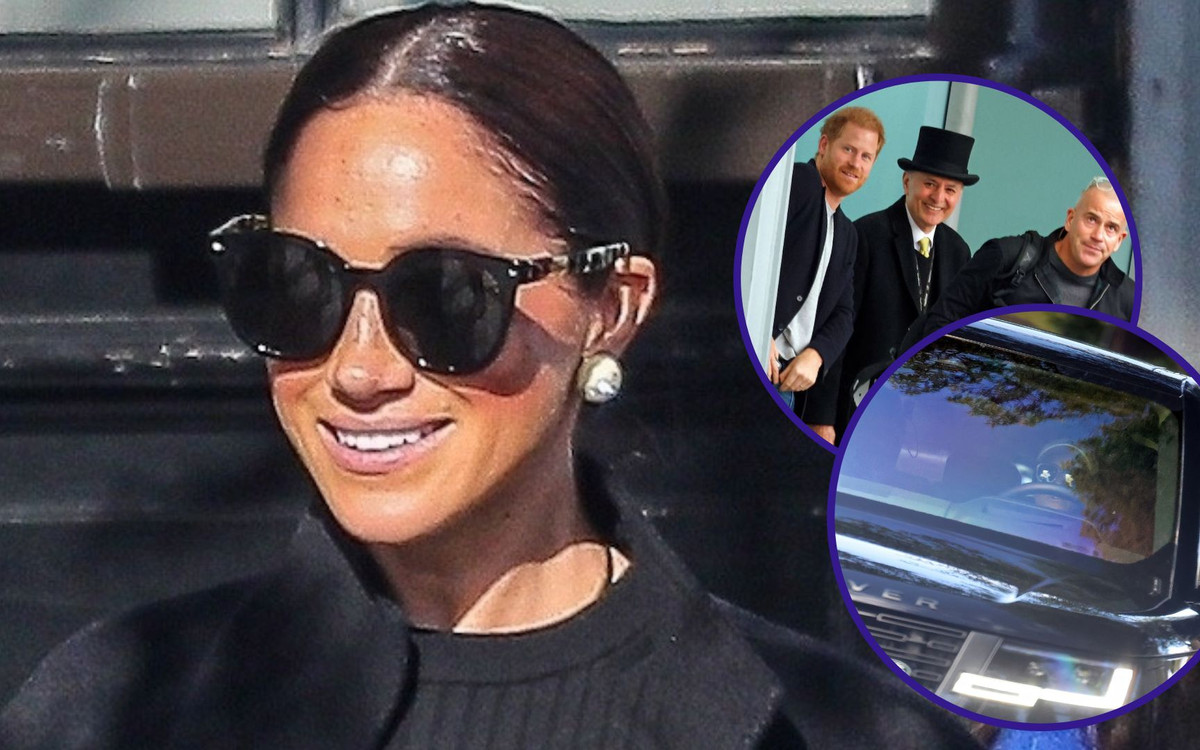 Meghan Markle uśmiechnięta w samochodzie. Chwile później do domu wraca książę Harry (ZDJĘCIA)