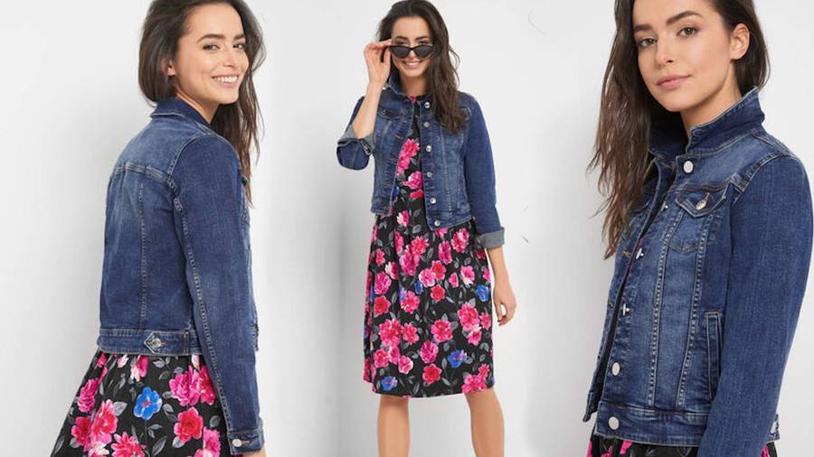 Modelka w jeansowej kurtce