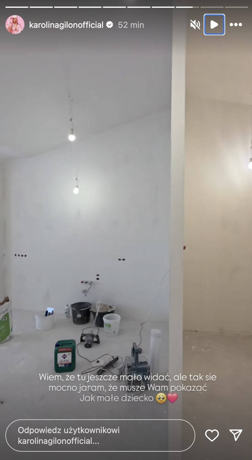 Zachwycona Karolina Gilon pokazuje remont w nowym domu i rozprawia: “Jaram się, jak małe dziecko” (FOTO)