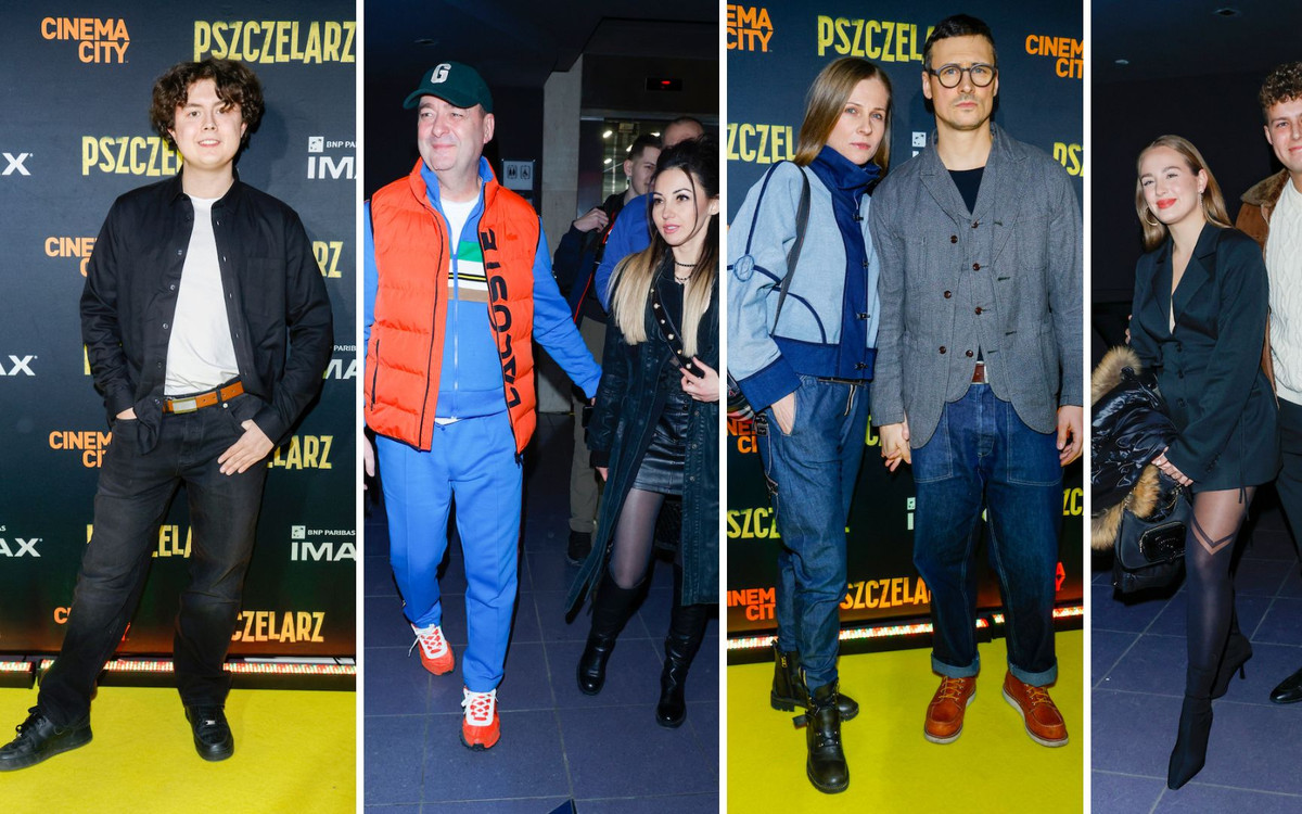 Pokaz filmu “Pszczelarz”. Robert Burneika z młodszą o 16 lat Kają, Jacek Rozenek z nową partnerką, Kacperek z “Rodzinki.pl”
