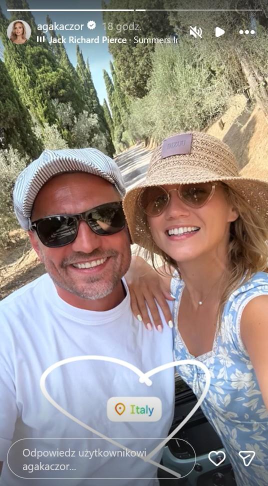Agnieszka Kaczorowska, Marcin Rogacewicz, fot. Instagram